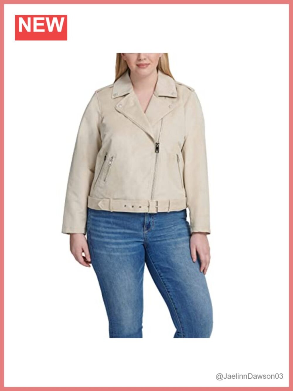 Faux Suede Asymmetrical Belted Motorcycle Jacket